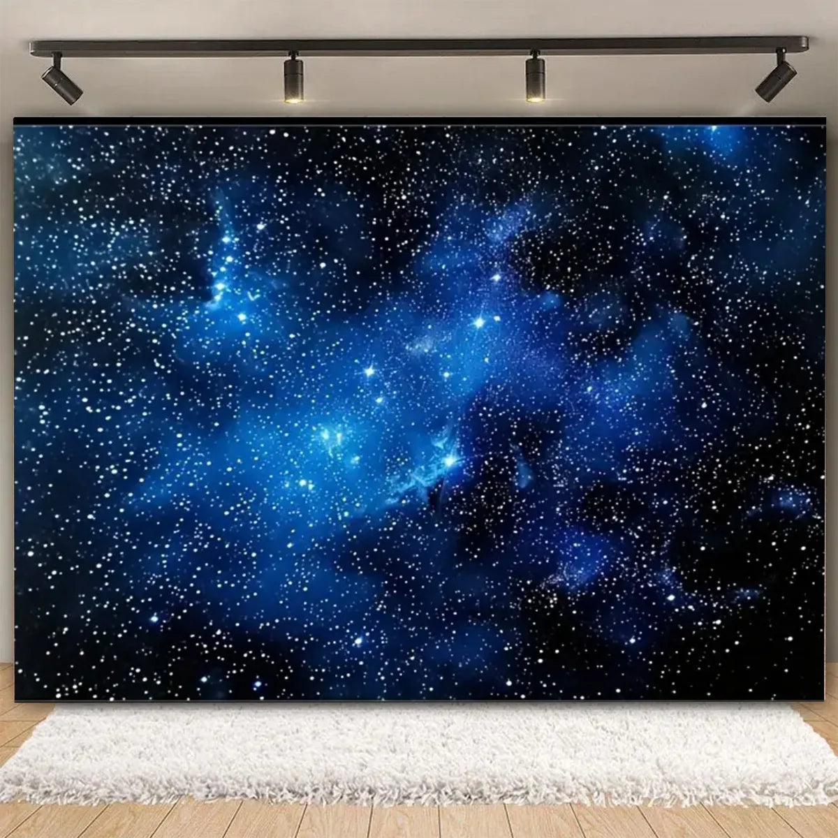 Stars Starry Dark Sky Night Universe Space Earth Planet Backdrop Customized Moon Milky Way Star Baby Birthday Background Photo