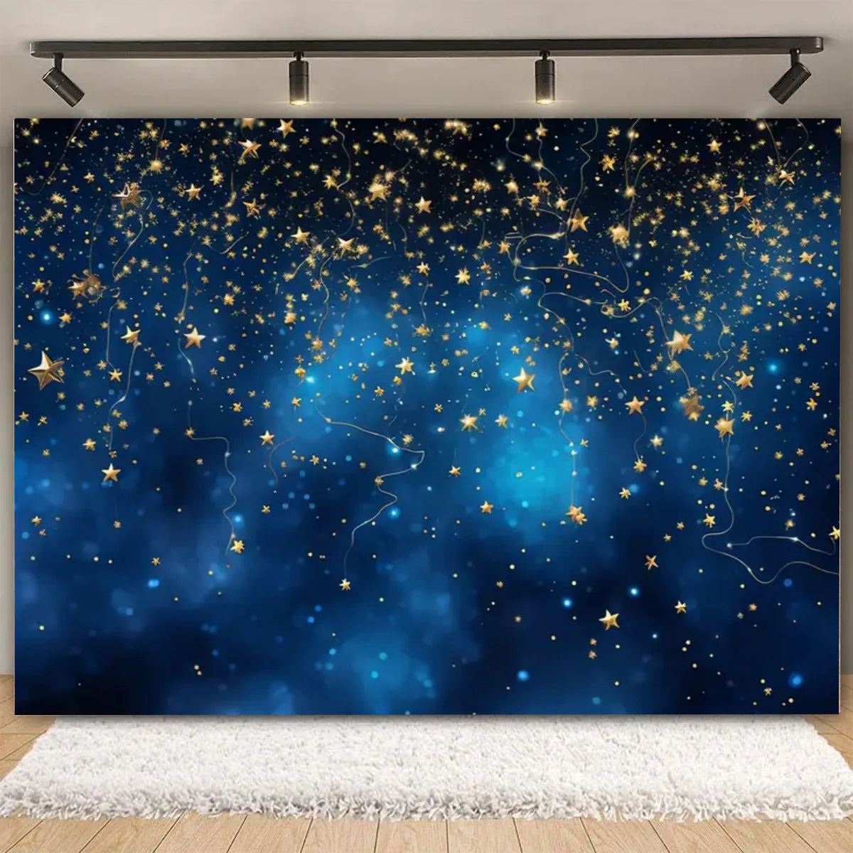 Stars Starry Dark Sky Night Universe Space Earth Planet Backdrop Customized Moon Milky Way Star Baby Birthday Background Photo