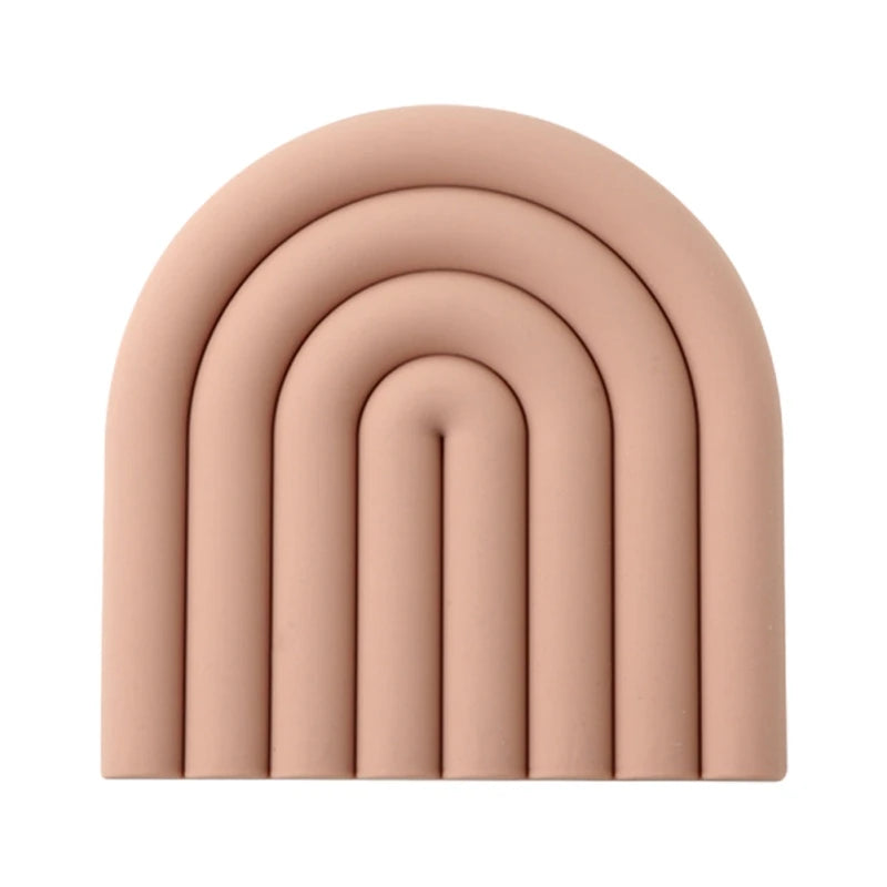 Modilan Rainbow Silicone Mat Pot Mat Thermal Mat Table Mat Heat Resistant High Temperature Cup Mat Thickened To Prevent Scalding