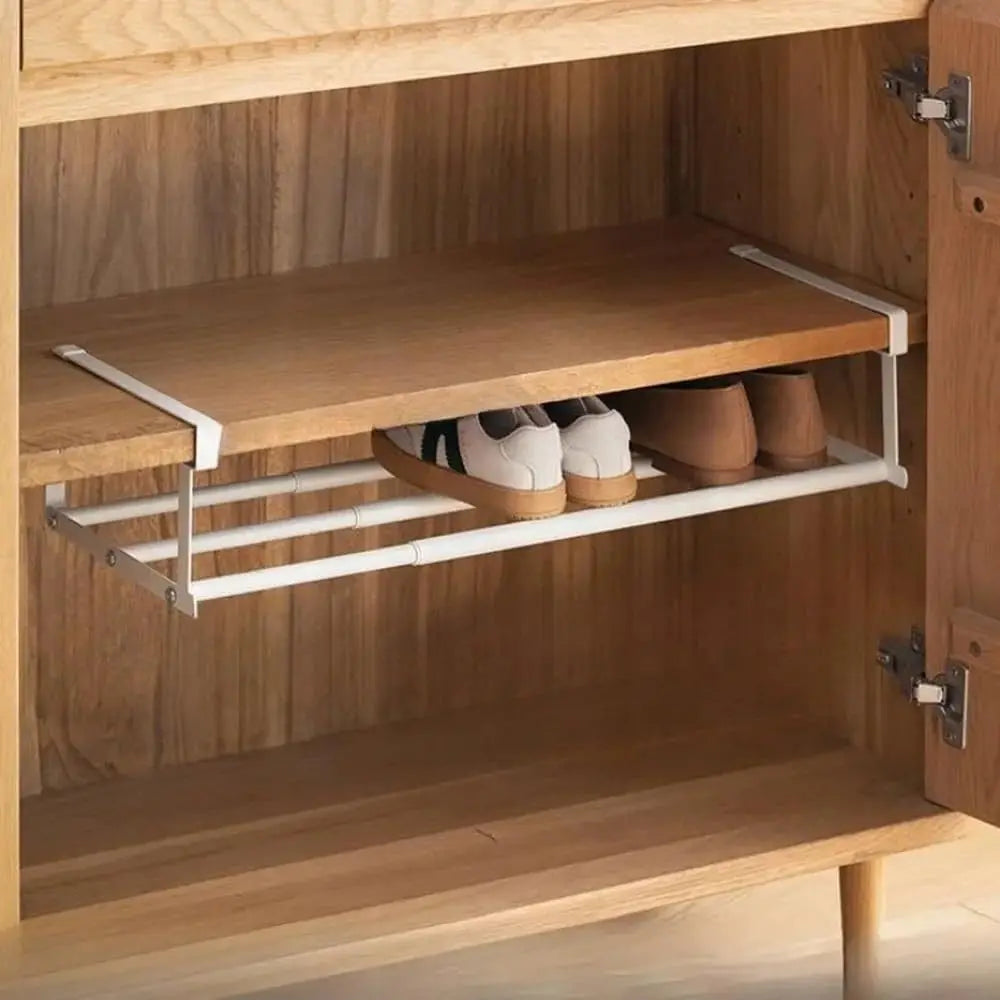 Simple Partition Shoe Tray storage Household Retractable Under Hanging Layered Space-Saving Multi-Purpose Cabinet Class Shelves