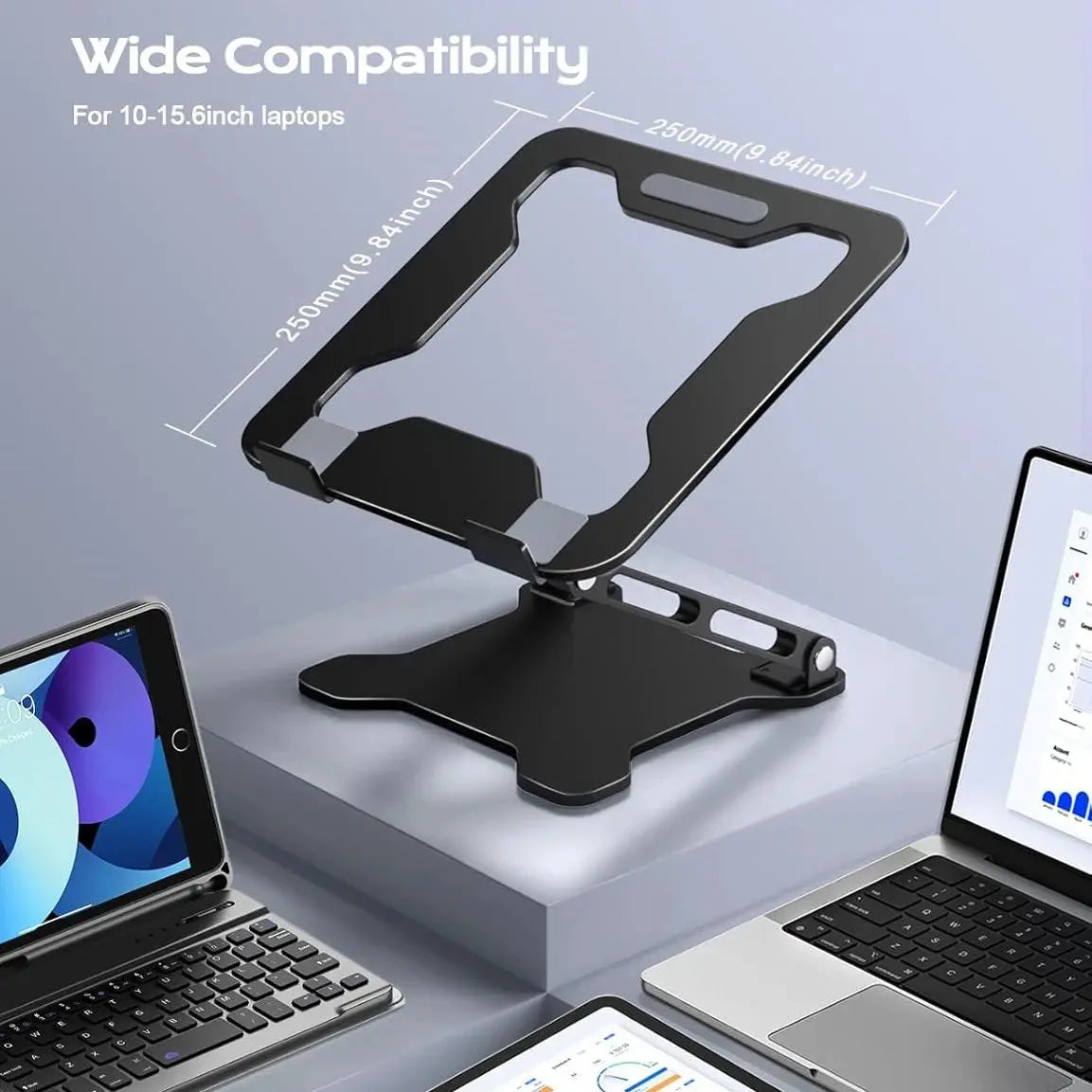 Phone Tablet Stand Adjustable Aluminum Alloy laptop Tablet up to 17 "Laptop Portable Folding stand Cooling stand support