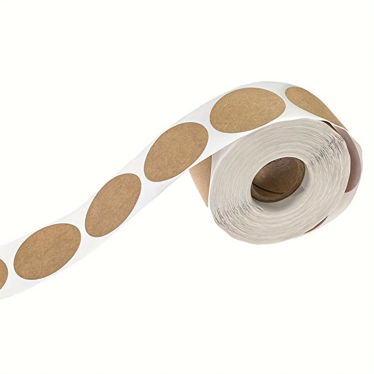 500 pcs / 1 roll ,kraft round self-adhesive label paper items classification name stickers personalized labels