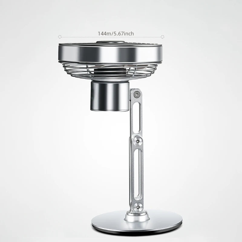 Metal USB Charging Mini Fan 360 Degree Rotation Folding Outdoor Desktop Creative Fan Aluminum Fan 3 Speed Adjustable Desk Fan