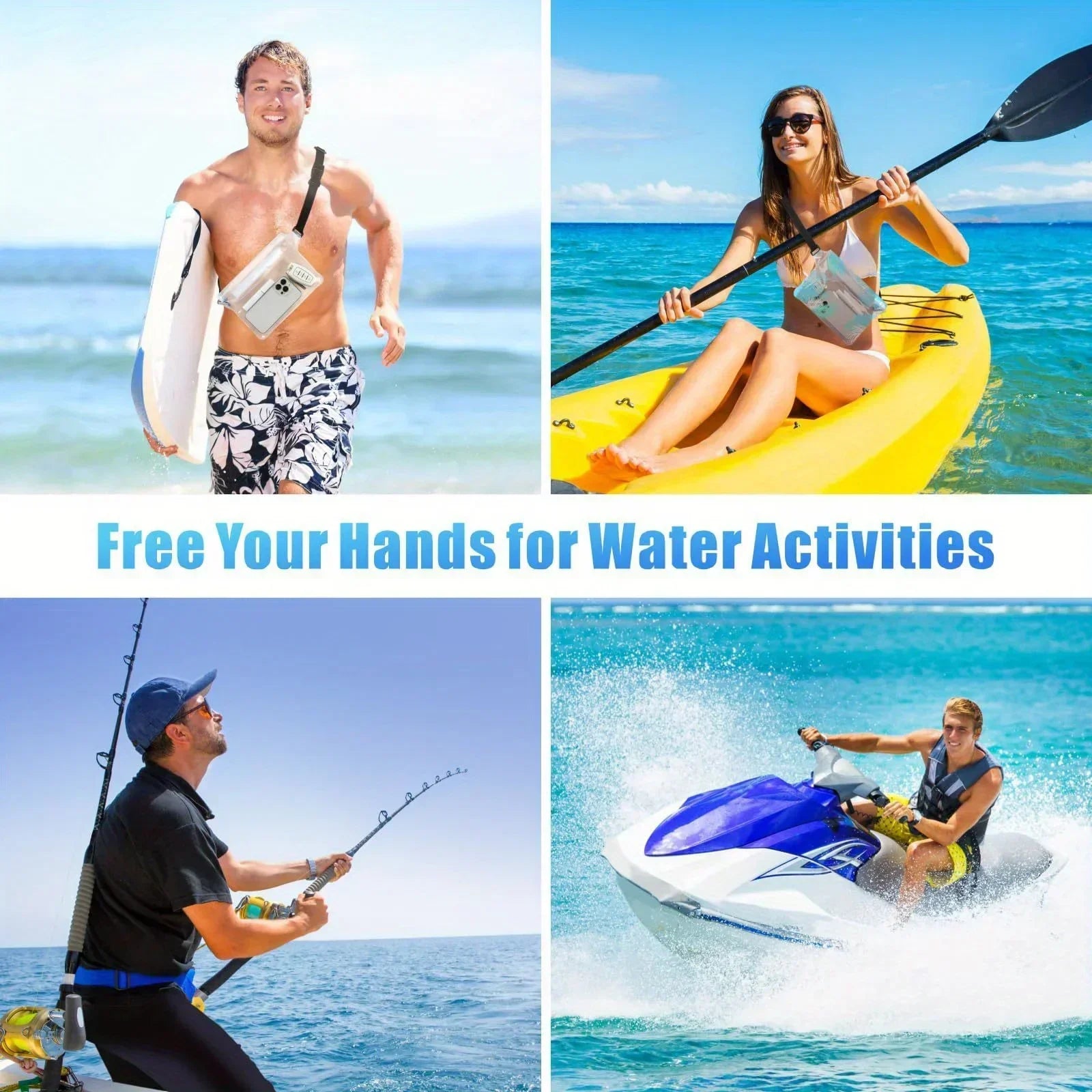 Waterproof Phone Bag, Three-Layer Sealed Touch Screen Waterproof Phone Waist Bag, Suitable For Swimming, Drifting, And Diving