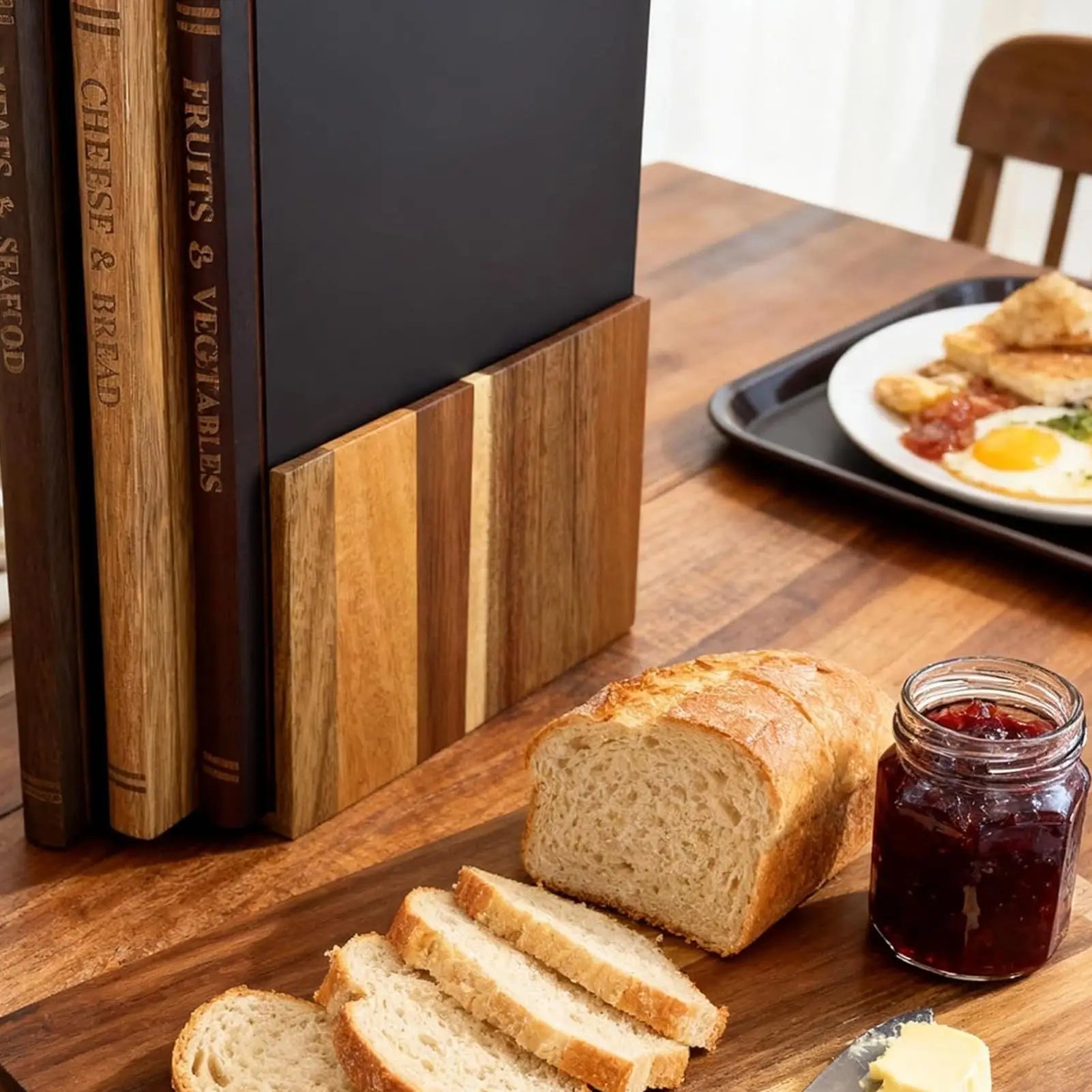 Cutting Boards for Kitchen 3 Pieces Book Shaped Thickened Supplies Chopping Boards for Kitchen for Cheese Meat Vegetables Home