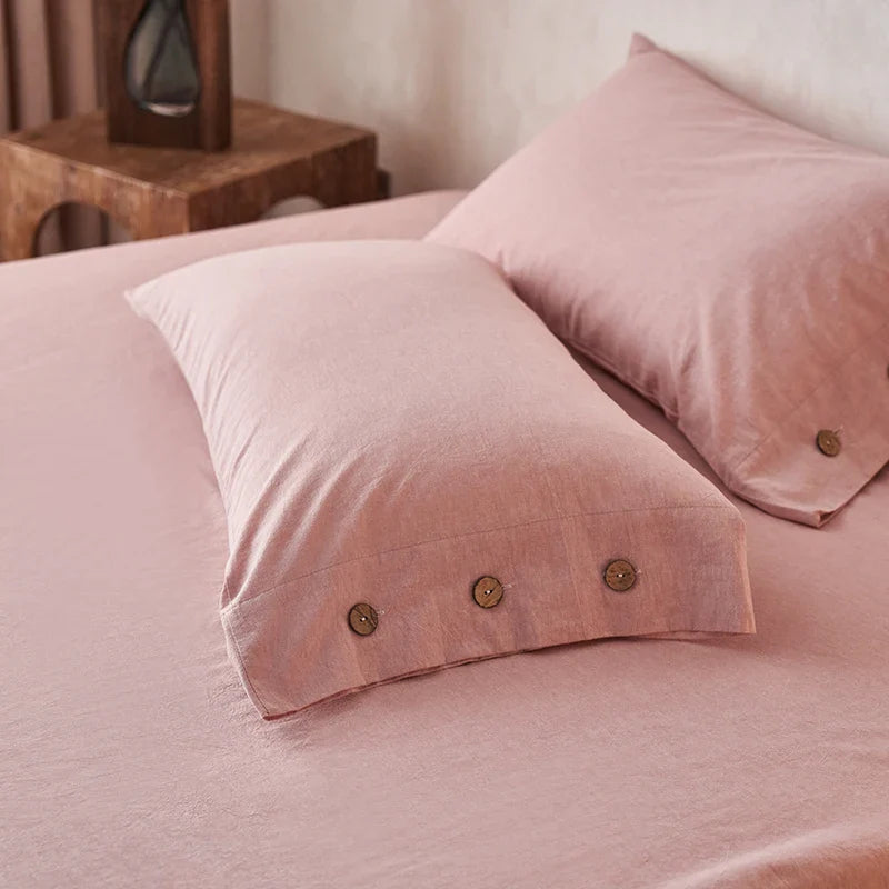 100% Cotton Pillowcase 2pcs Solid Color Pillow Cover Bedding Decorative Pillow Case PillowCase Cover Nordic Sling cushion covers