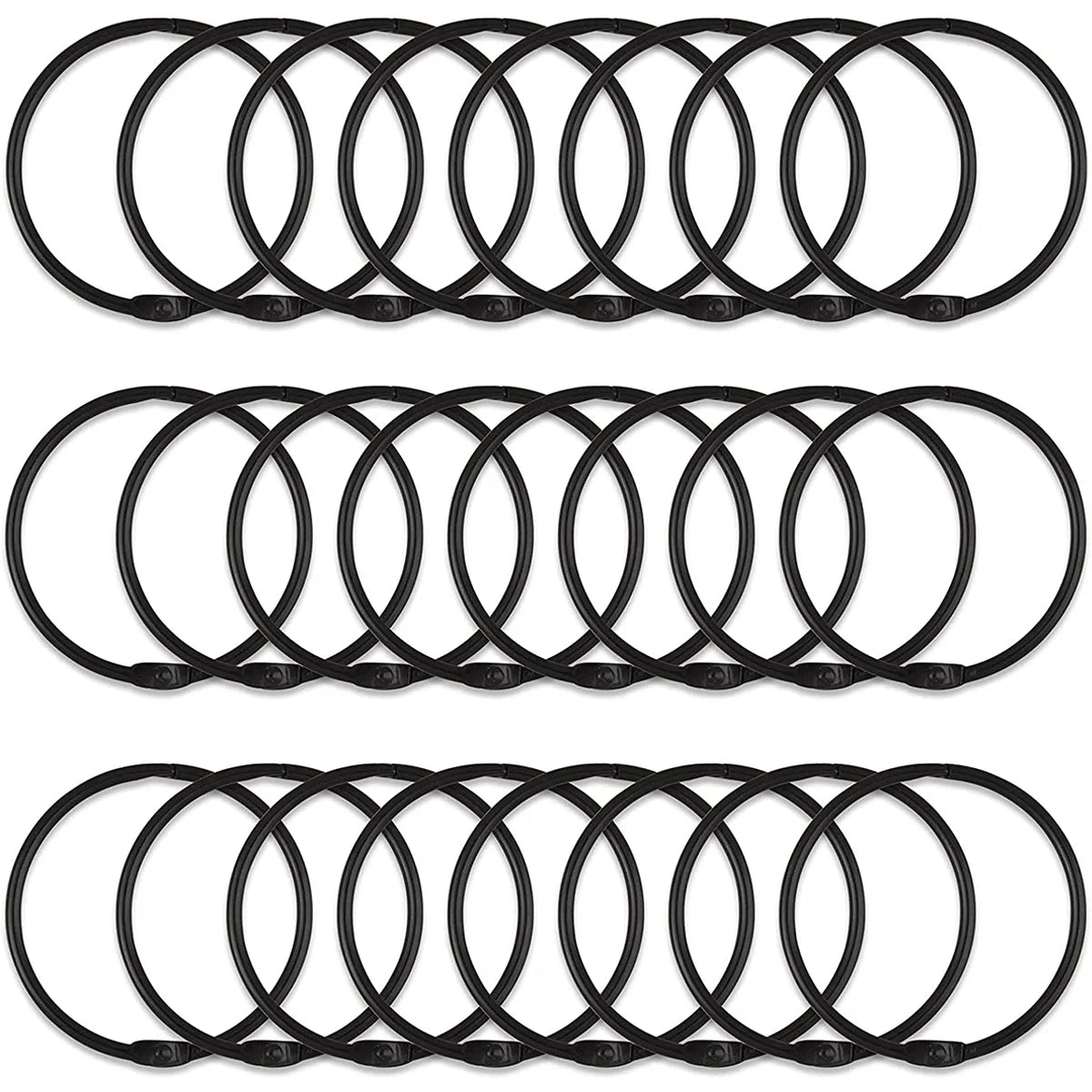 24 Pack Curtain O-Rings Multifunctional Purpose Decorative Metal Shower Curtain Rings Rustproof Iron Bath Drape Loop Smooth