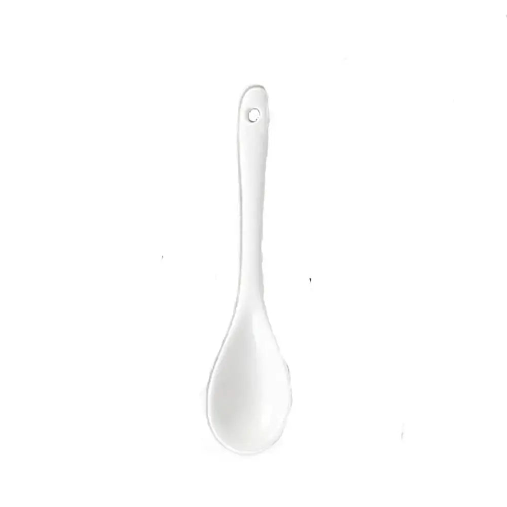 White Long Handle Spoons Tea Honey Supplies Creative Mini Seasoning Spoon Ceramic Stirring Spoon Tea Coffee