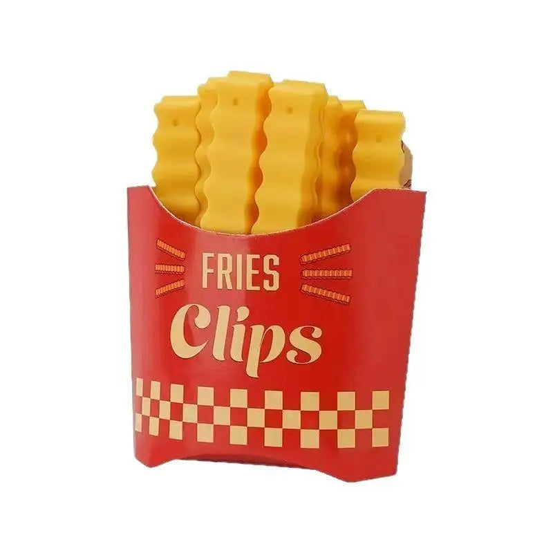 12-Piece French Fry Style Magnetic Sealing Clip Set Snack Bag Food Storage Box Seasoning Container with Clip for Kitchen