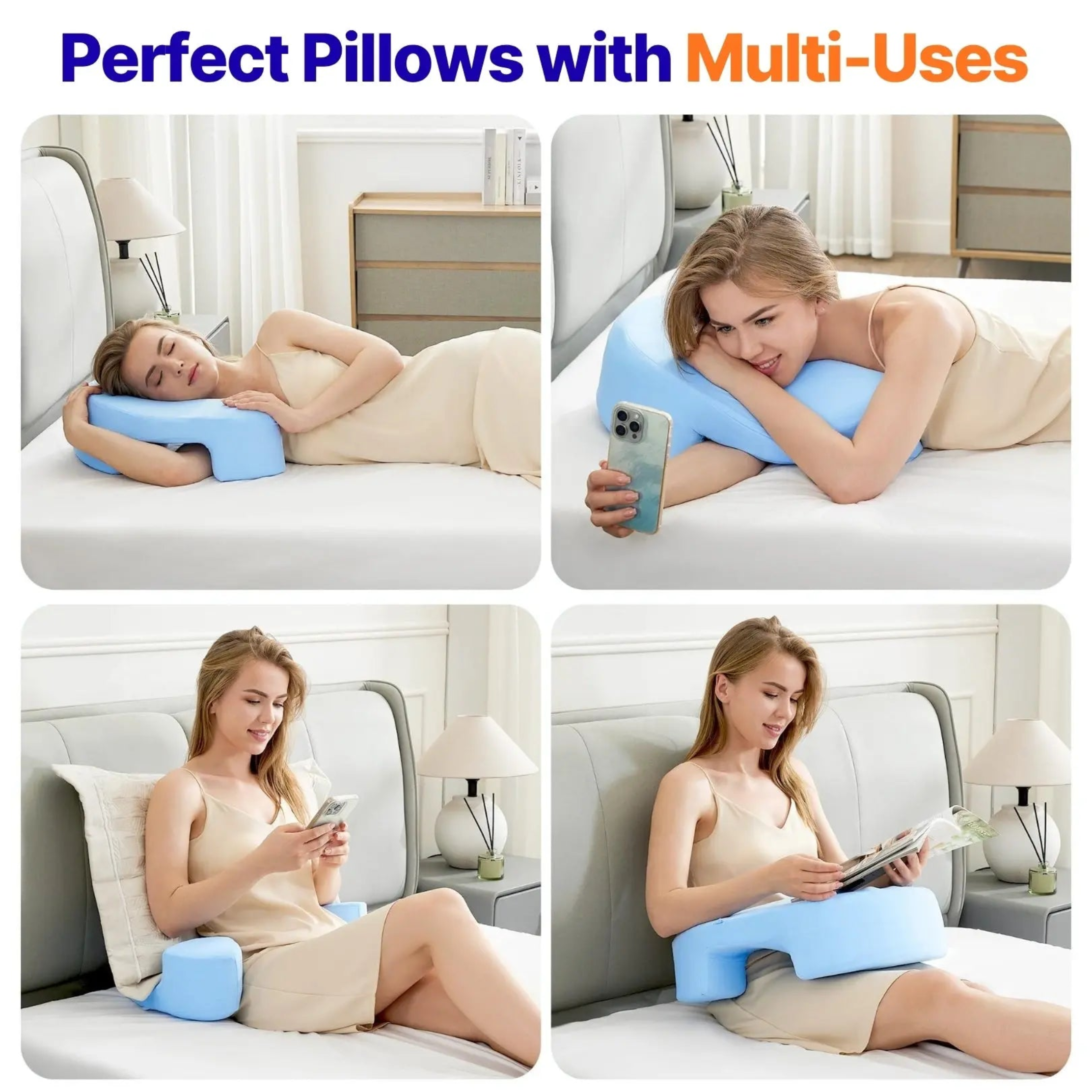 Goodinary® Side Sleeper Pillow with Arm Holes
