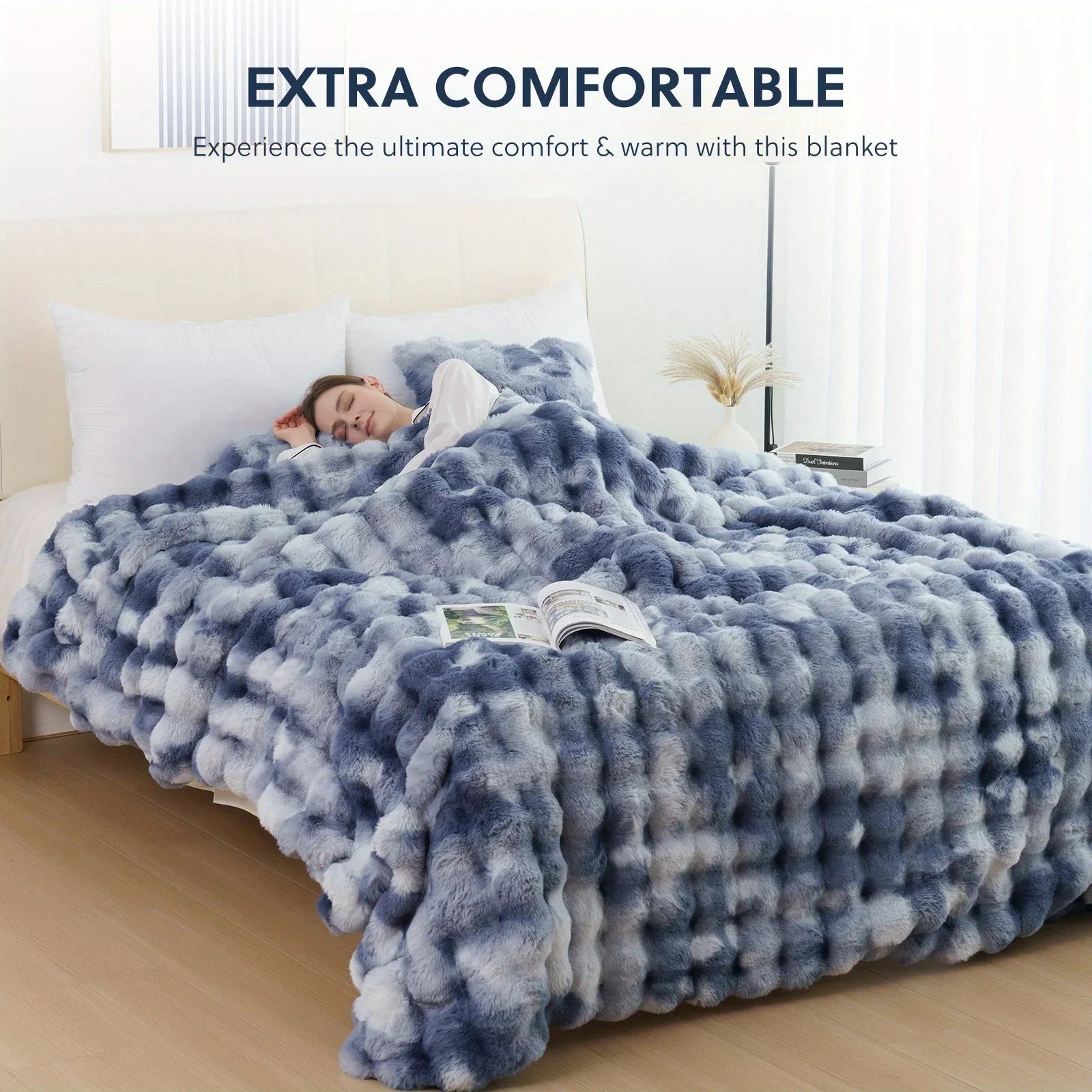 Goodinary® Tie Dye Faux Fur Blanket