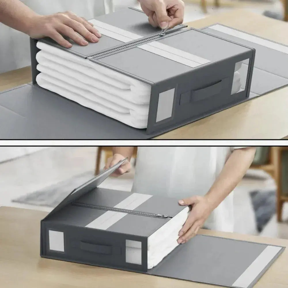 Goodinary® Foldable Fabric Window Zipper Storage Box Goodinary
