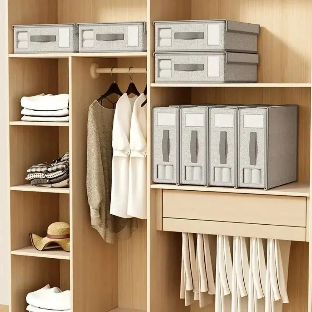 Goodinary® Foldable Fabric Window Zipper Storage Box Goodinary
