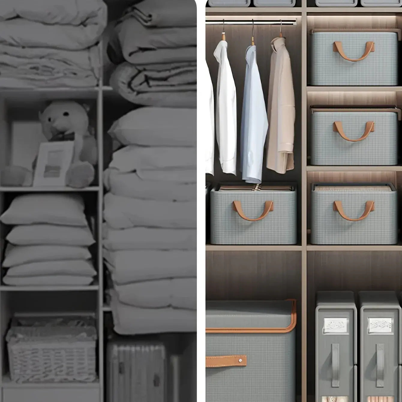 Goodinary® Foldable Fabric Window Zipper Storage Box Goodinary