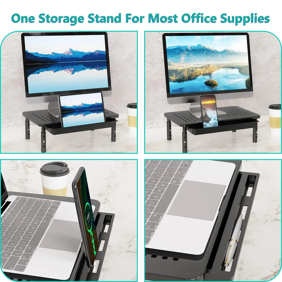 Office Object™ Adjustable Screen Riser