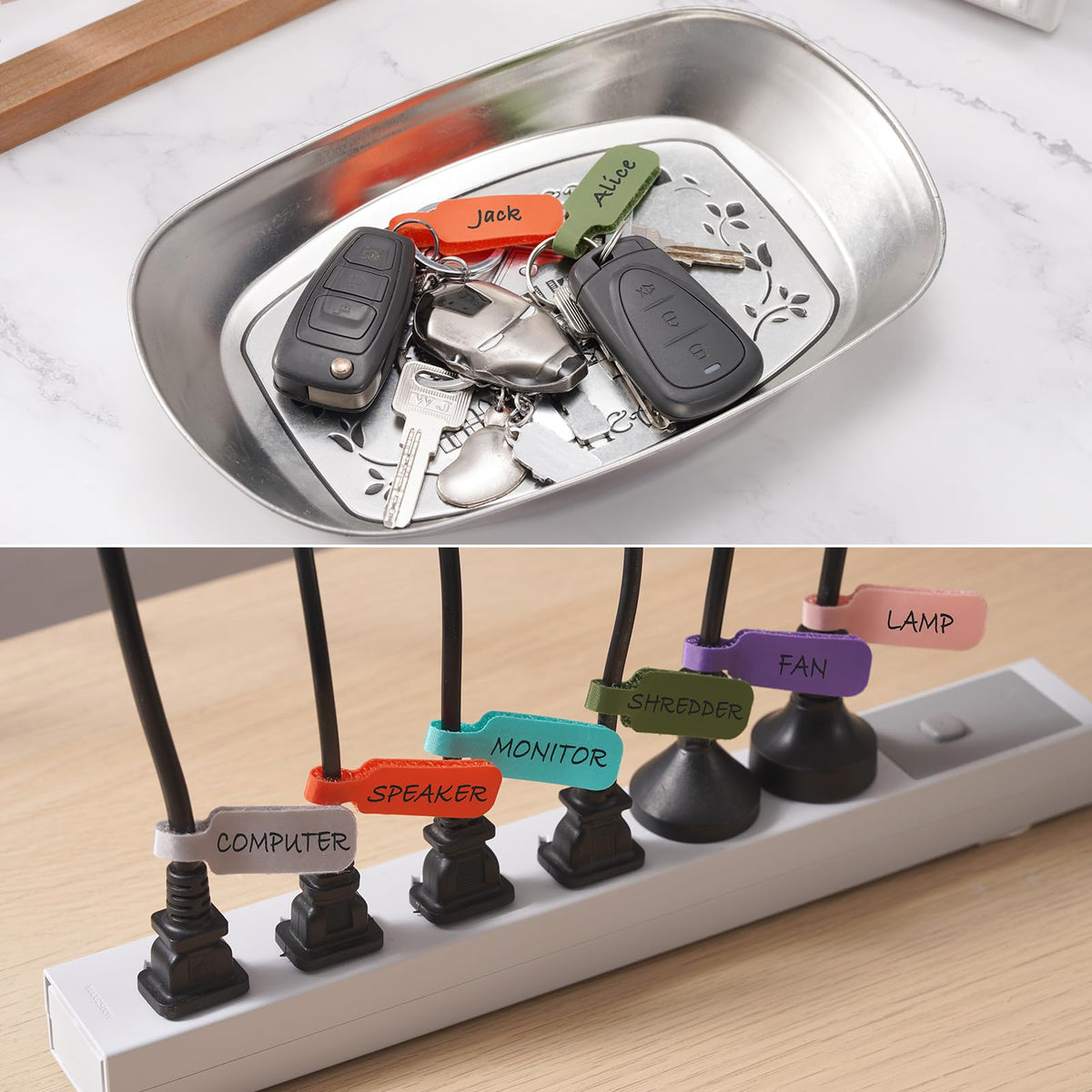 Office Object™ Reusable Cable Tags (3Pcs)