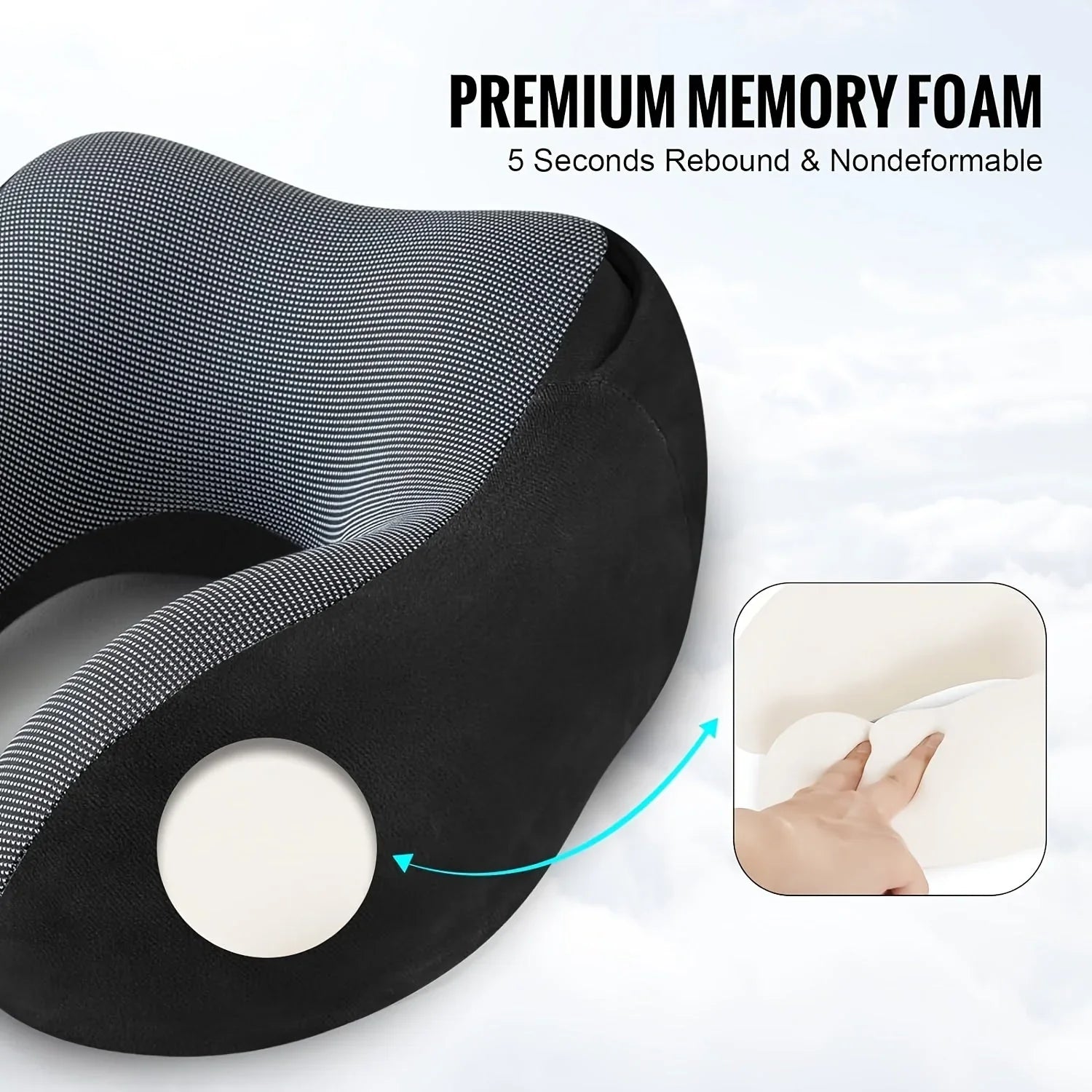 Slumblr® Hooded U-Shaped Travel Pillow