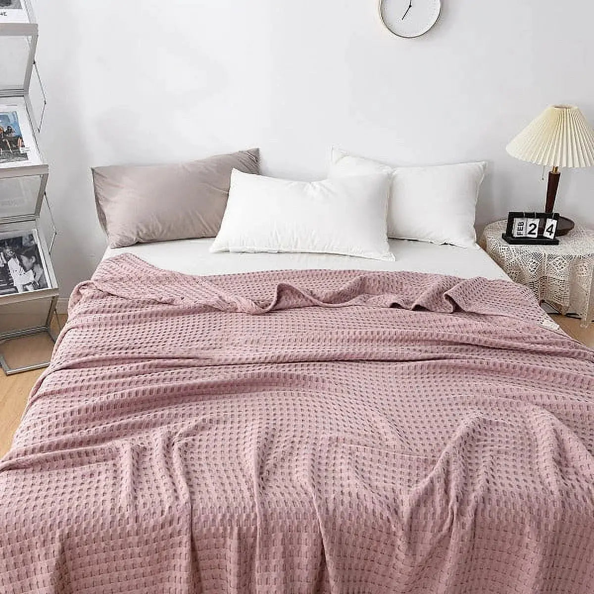 Goodinary® Breathable Cotton Waffle Weave Blanket Goodinary
