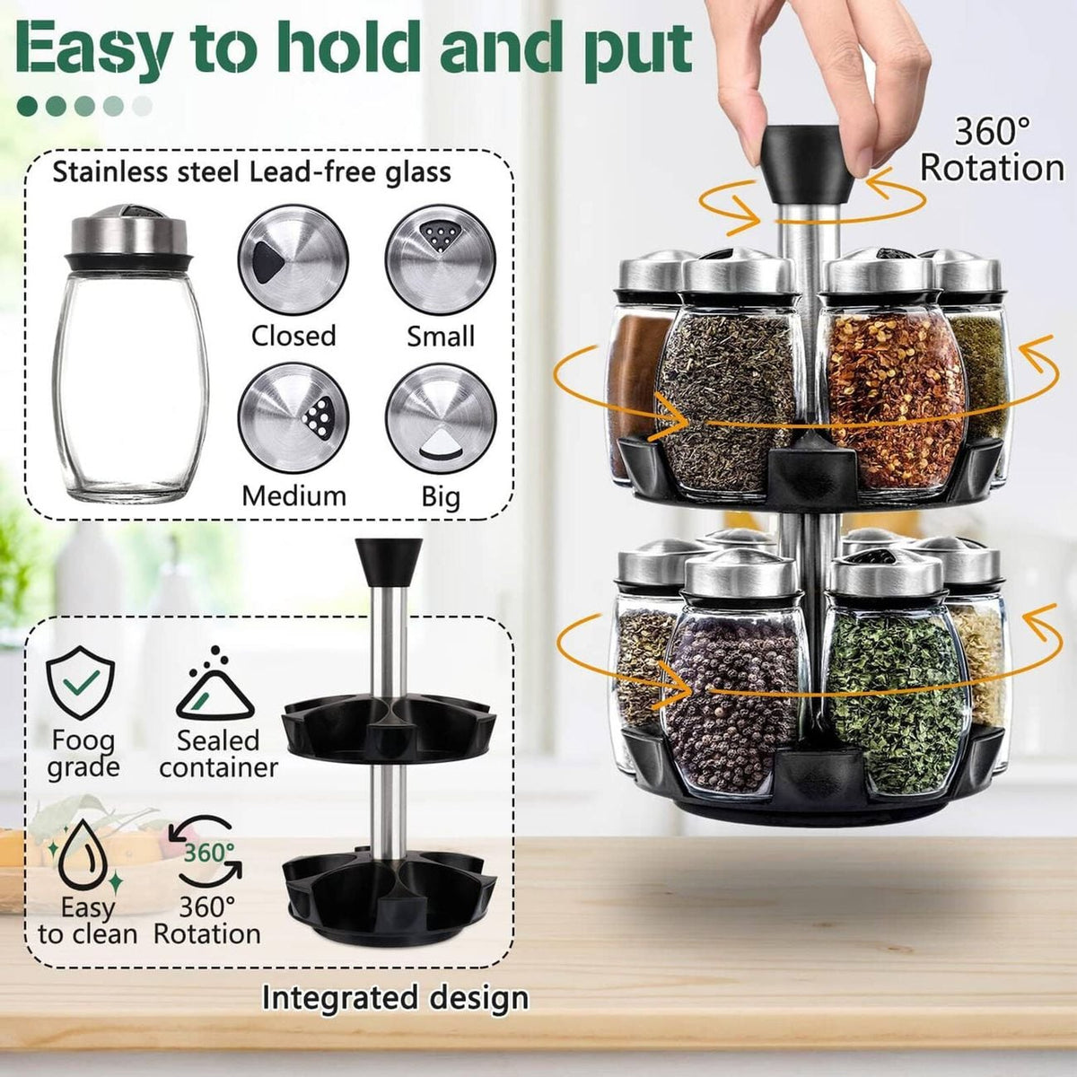 Goodinary® 12-Jar Rotating Spice Rack