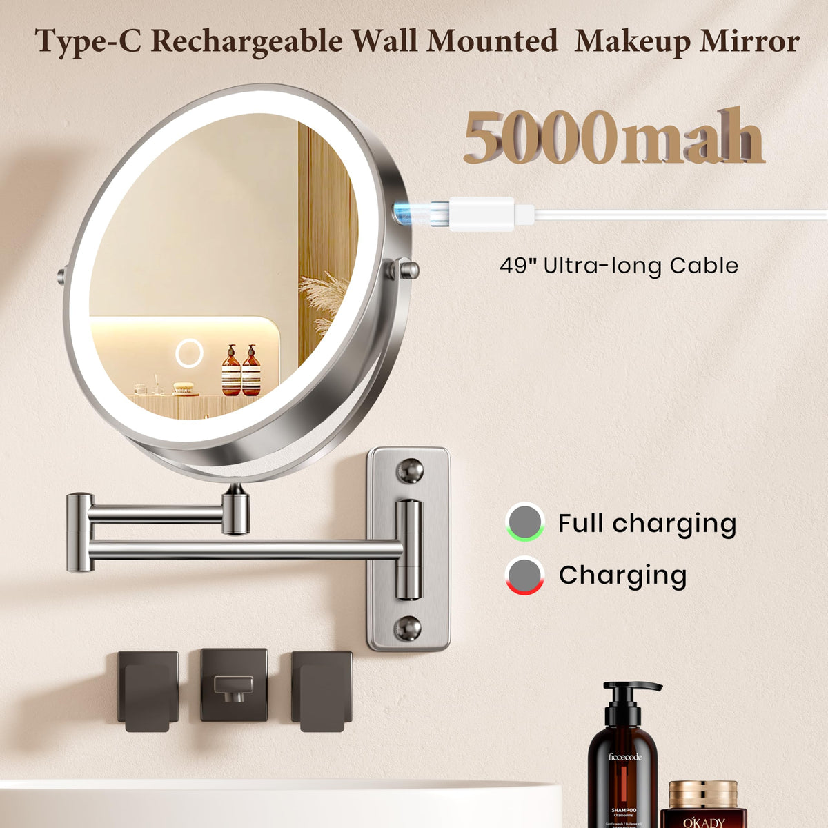 Goodinary® Rechargeable LED Mirror