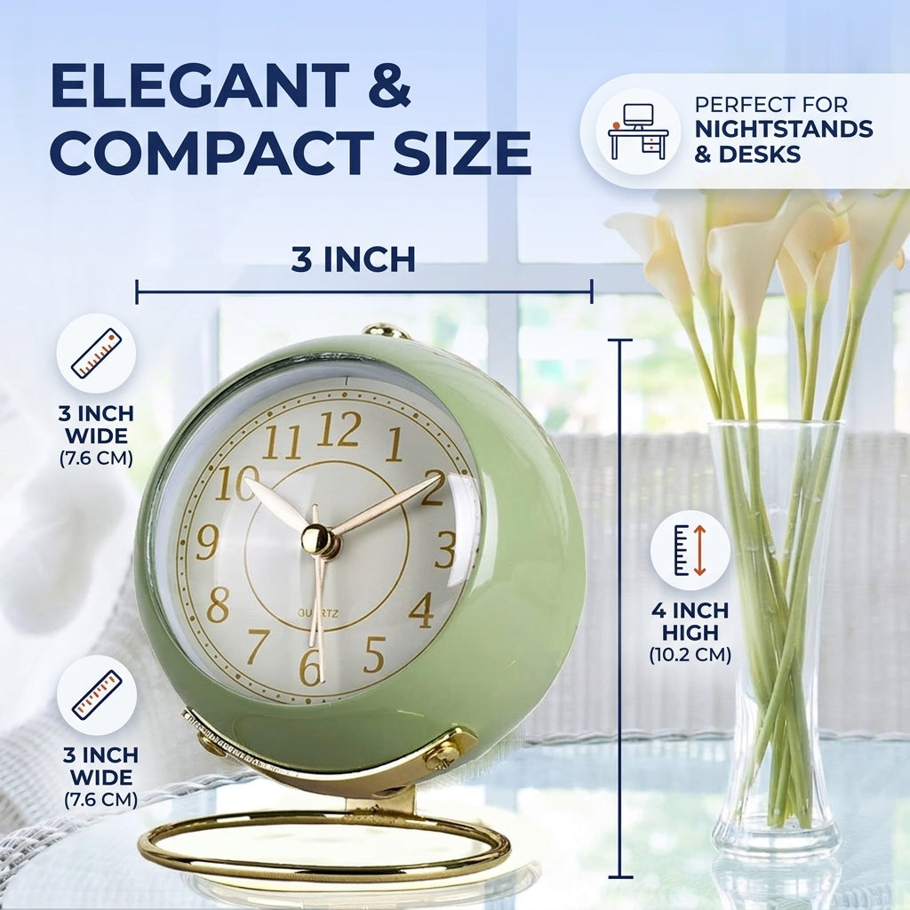 Goodinary® Nordic Metal Alarm Clock