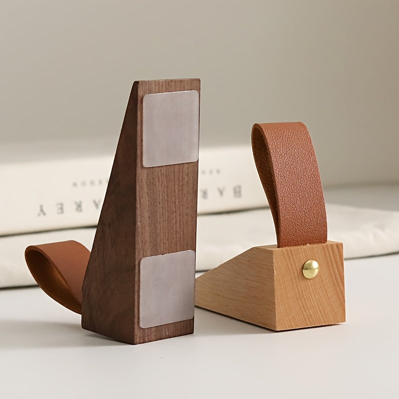 Goodinary® Solid Wood Door Stopper with Non Slip Base