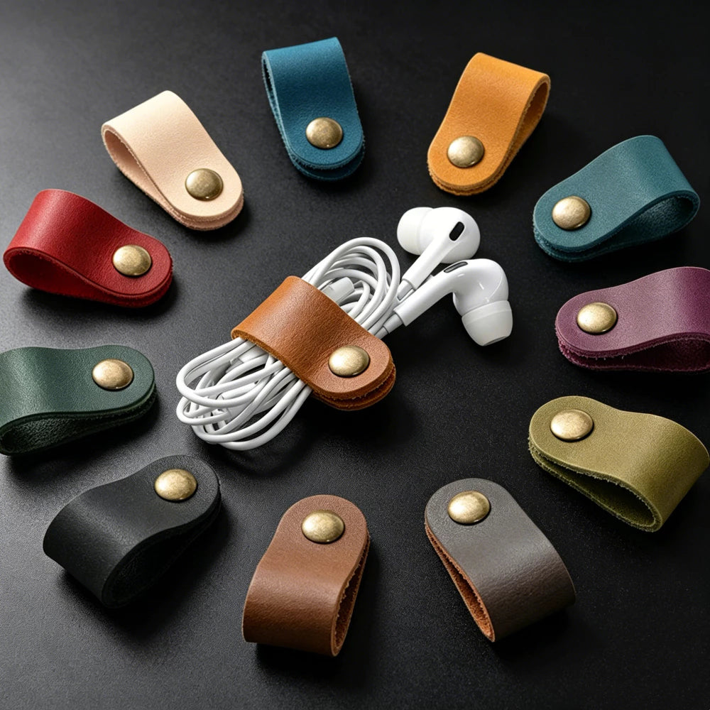 Goodinary® Leather Cable Clips (3 Pcs)