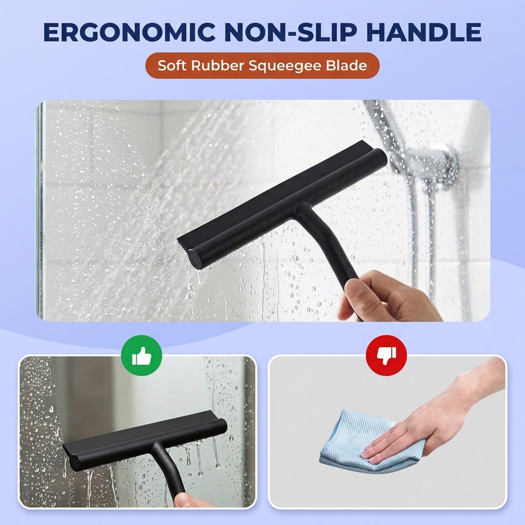 Goodinary® Modern Shower Squeegee with Silicone Blade
