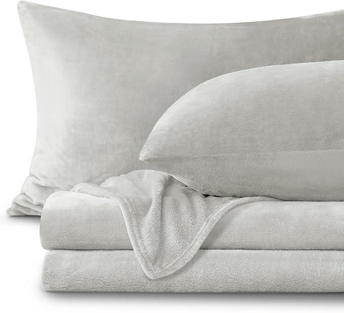 Goodinary® Plush Warm Flannel Fleece Bedding Set