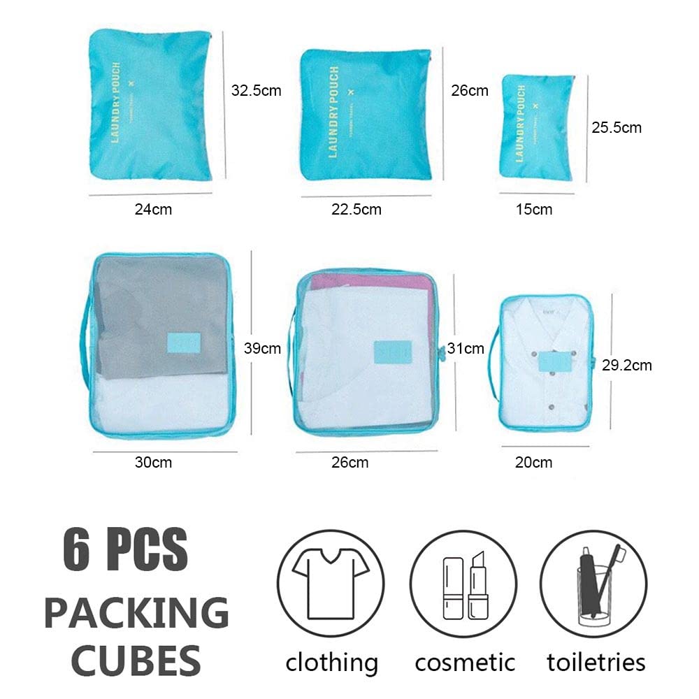 Goodinary® Travel Packing Cubes (6 Pcs)