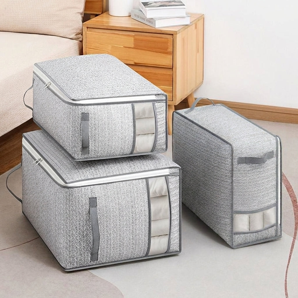Goodinary® Foldable Quilt Wardrobe Clothes Storage Bag (2Pcs)