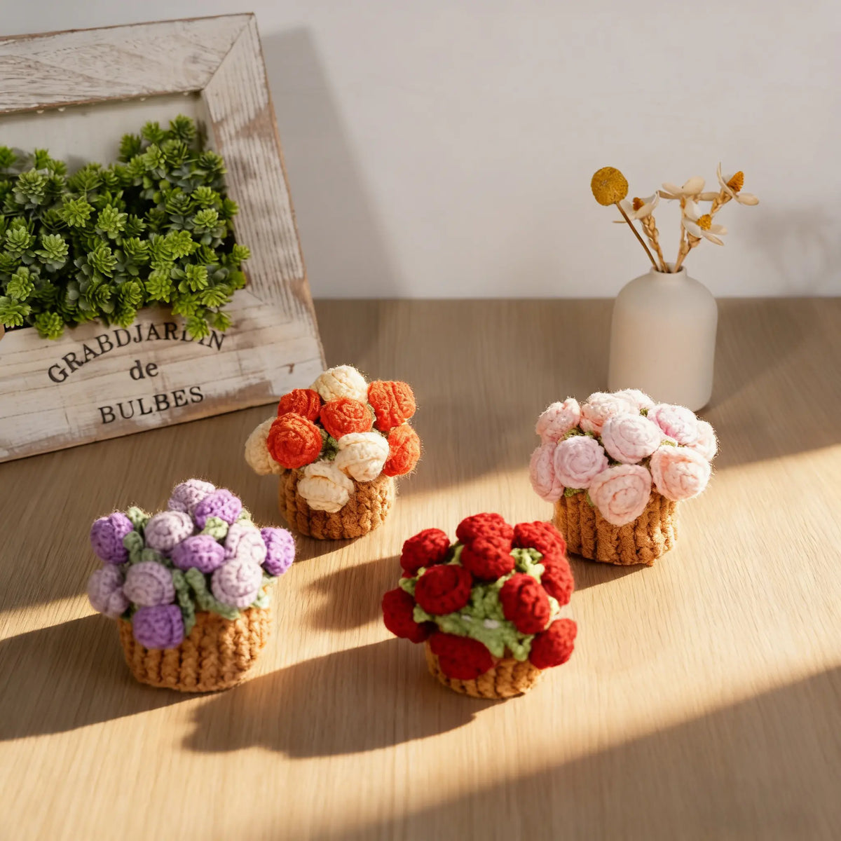 Office Object™ Crochet Rose Coasters