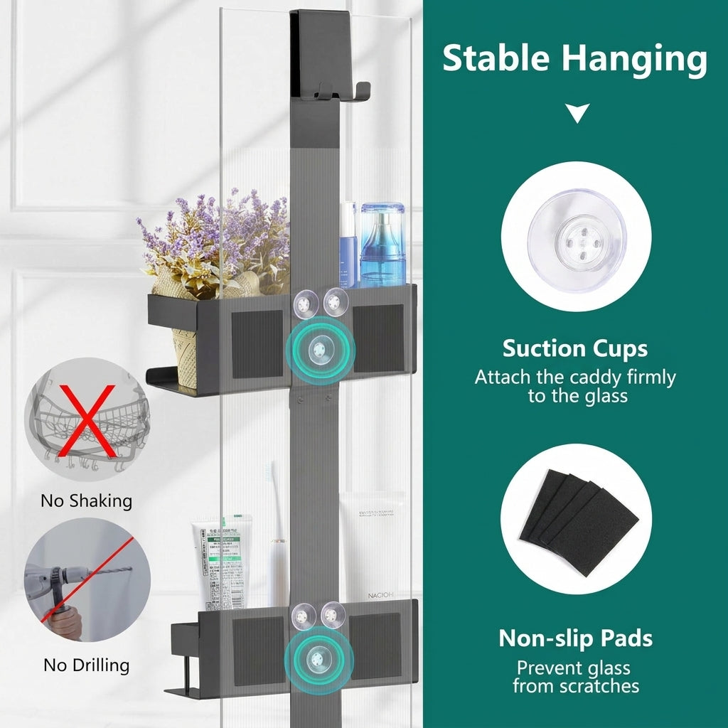 Goodinary® No Drill Bathroom Shelf
