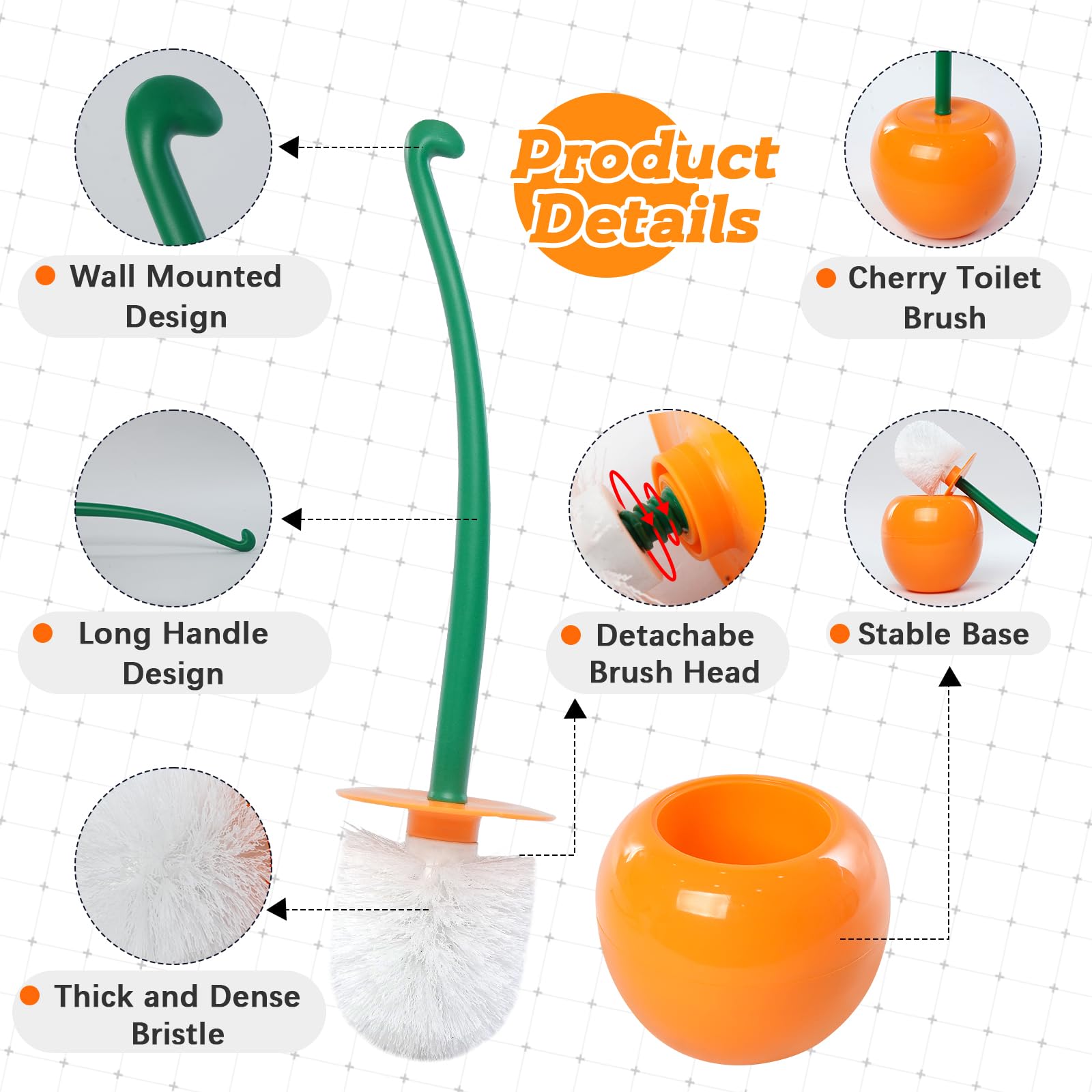 Goodinary® Cherry Toilet Brush Set