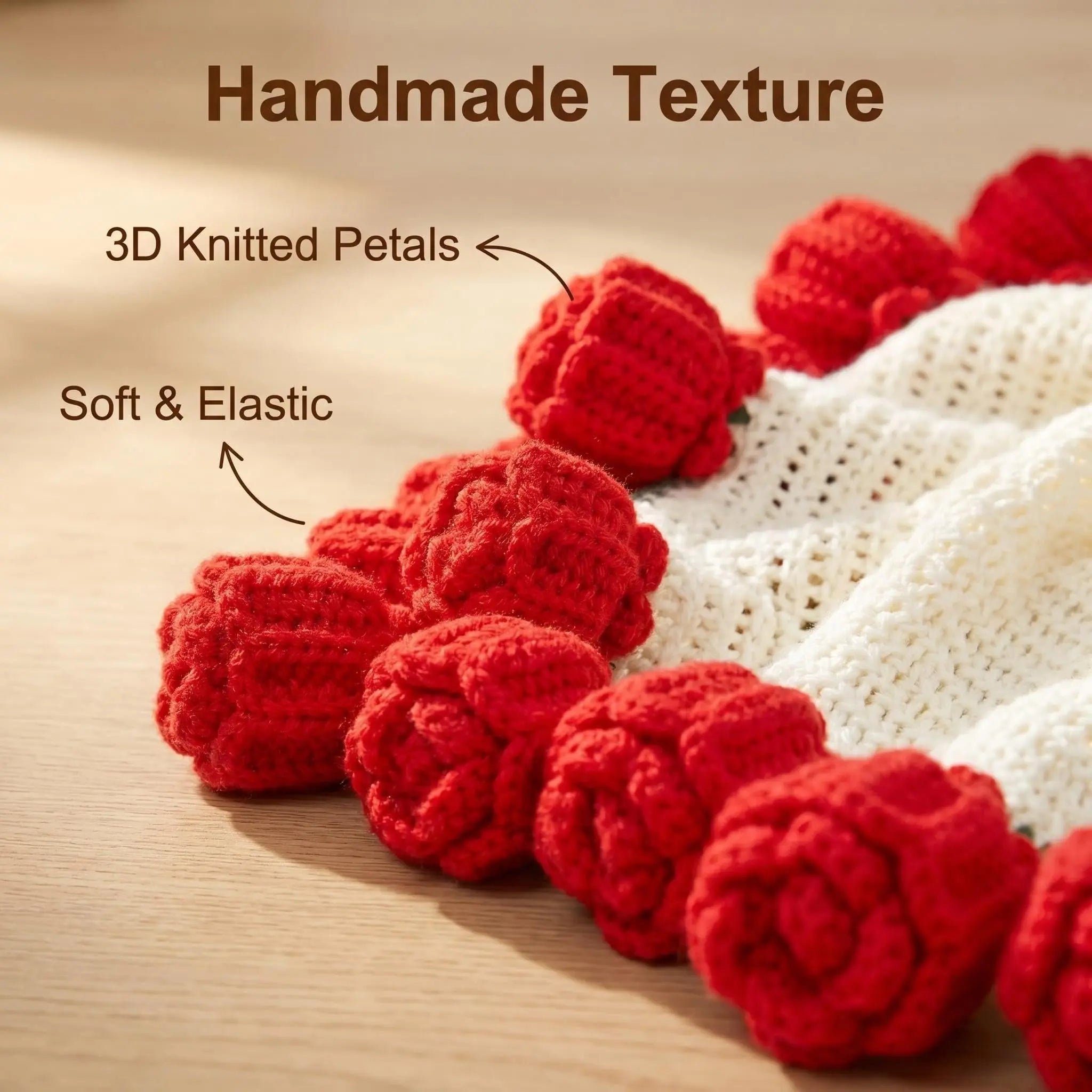 Goodinary® Crochet Rose Bouquet Blanket