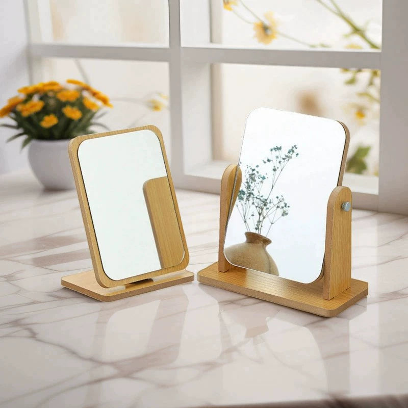 Goodinary® Folding Wooden Makeup Mirror