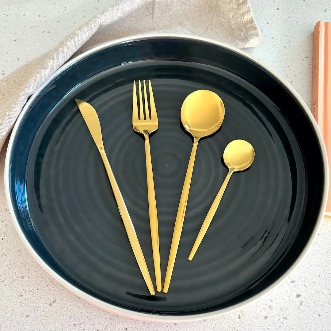 Goodinary® Gold Stainless Steel Cutlery Set (4 Pcs) Goodinary
