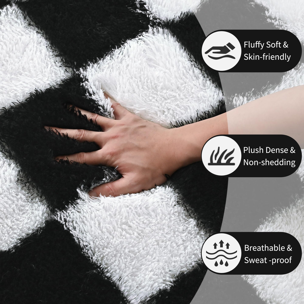 Goodinary® Checkered Area Rug
