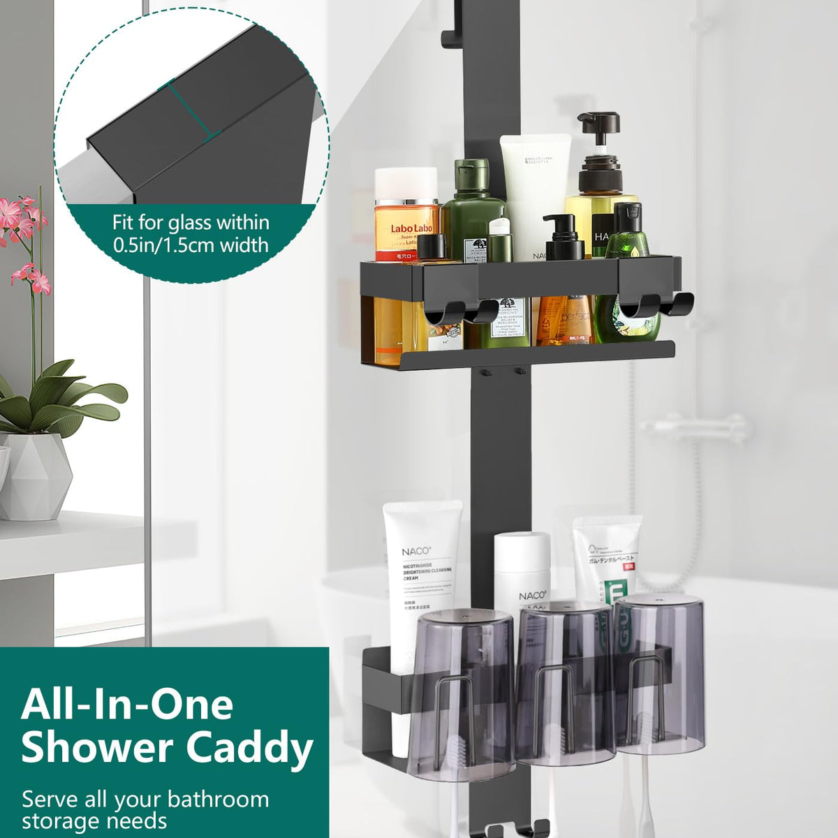Goodinary® No Drill Bathroom Shelf