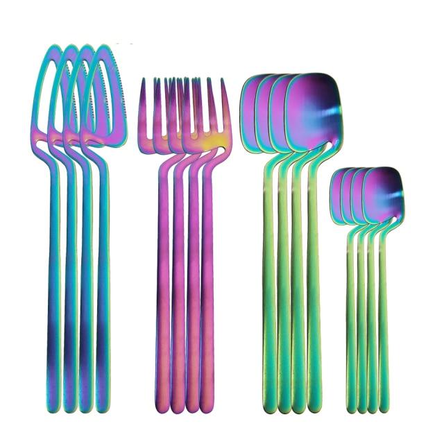 Goodinary® Black Cutlery Set (16 Pcs)