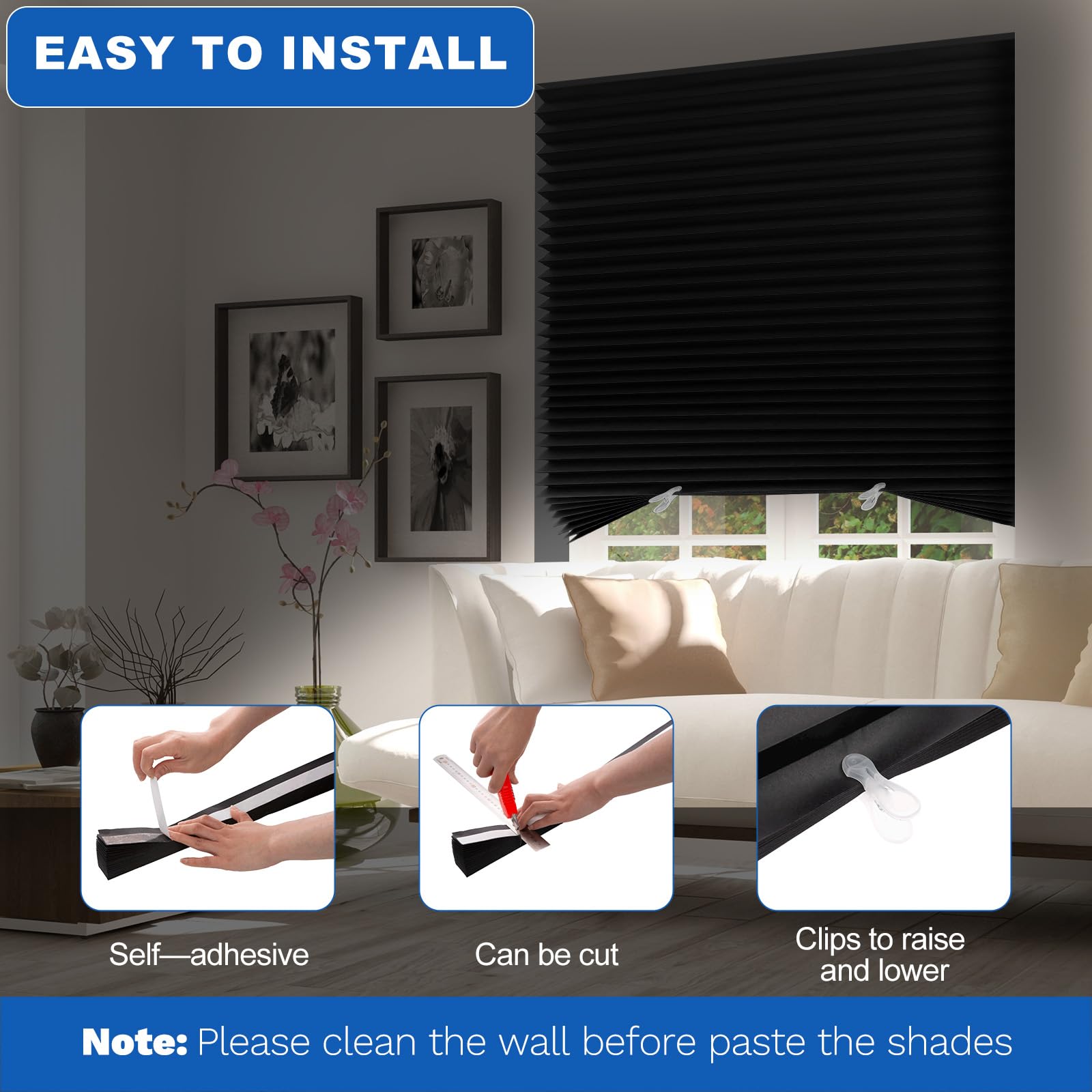Goodinary® Pleated Window Blinds