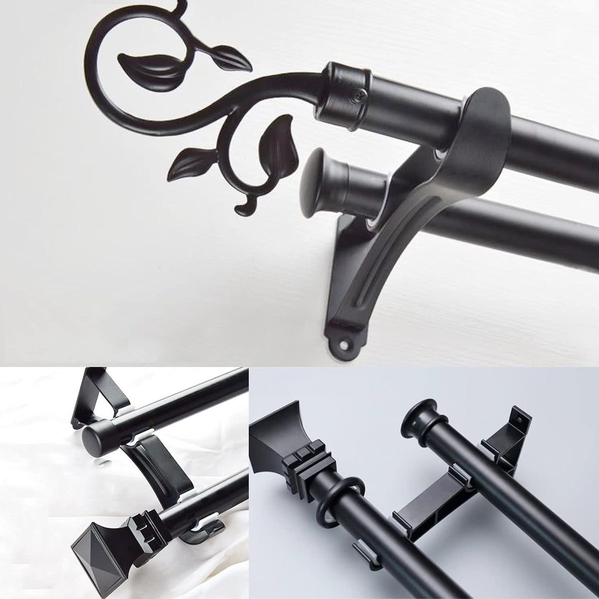 Goodinary® Double Curtain Bracket (2 Pcs)