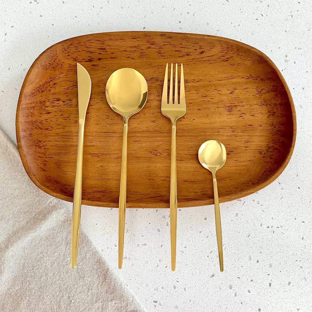 Goodinary® Gold Stainless Steel Cutlery Set (4 Pcs) Goodinary
