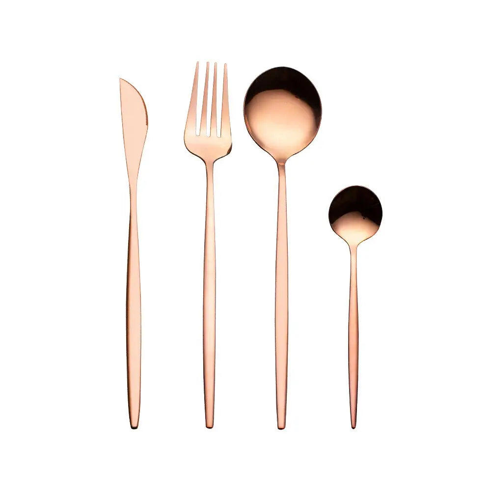 Goodinary® Gold Stainless Steel Cutlery Set (4 Pcs) Goodinary