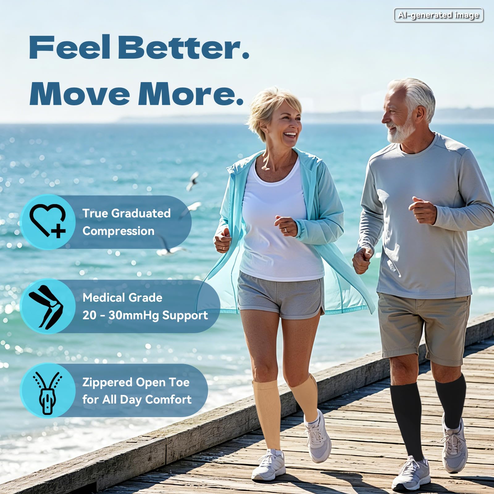 Goodinary® Zipper Compression Socks