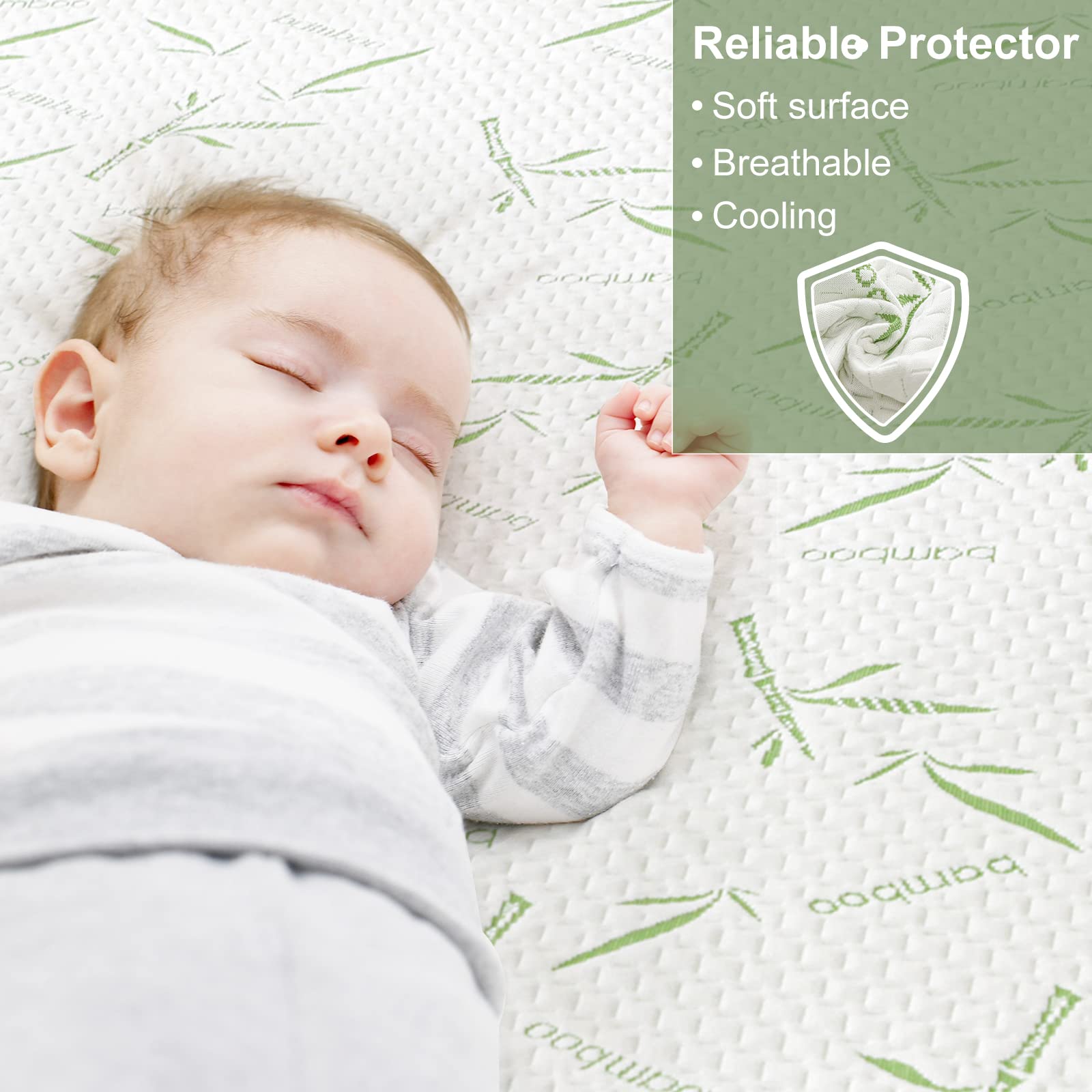 Goodinary® Waterproof Bamboo Rayon Mattress Protector