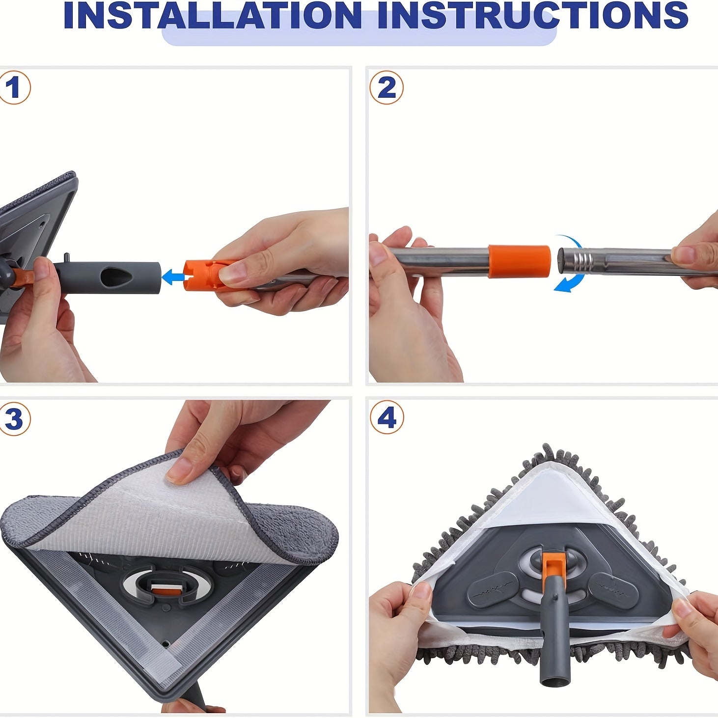 Goodinary® Triangle Telescopic Cleaning Mop