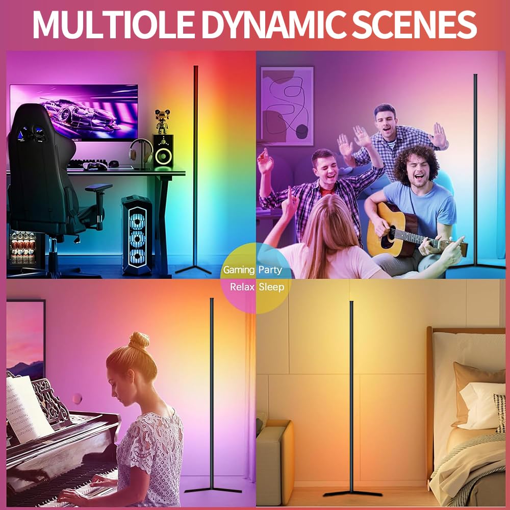 Goodinary® RGB LED Corner Floor Lamp