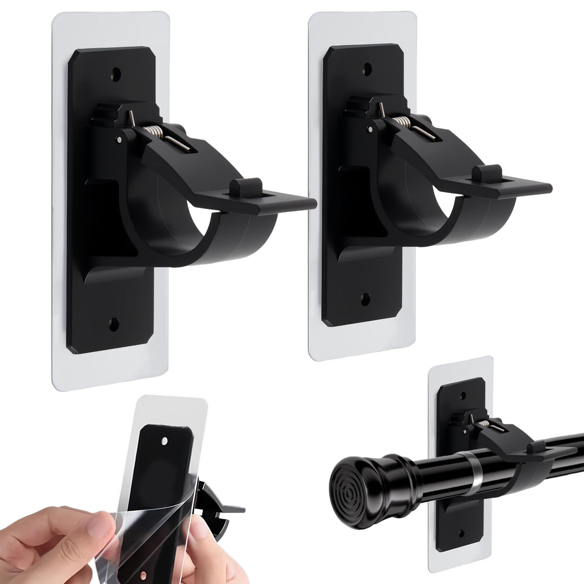 Goodinary® No Drill Curtain Bracket (4 Pcs)