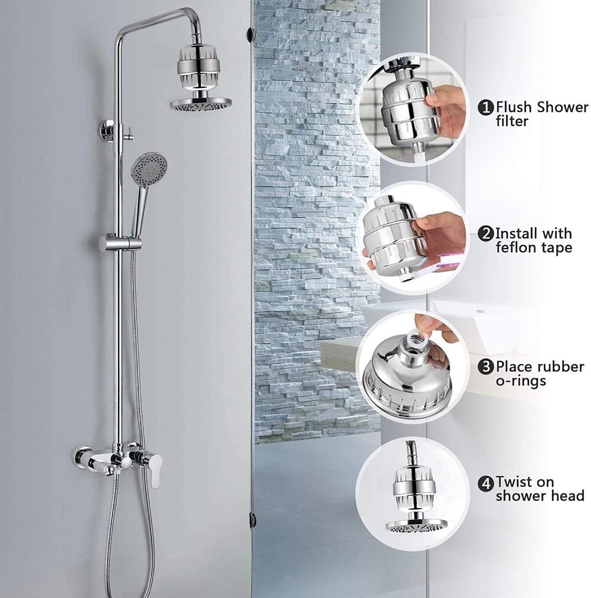 Goodinary® Stainless Steel Shower Filter